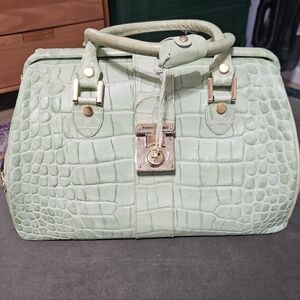 Vintage Dooney & Bourke Double Handle Lock Satchel